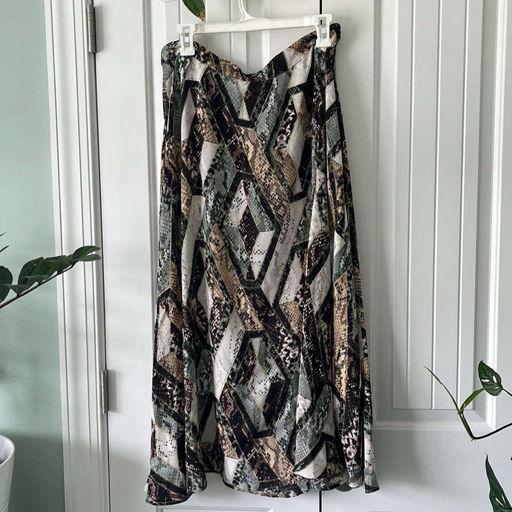 Snake Print Full Skirt